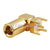 SMB female plug right angle thru hole PCB Mount RF Coax connector Goldplated