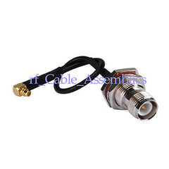 Superbat RF Radio antenna RP-TNC Jack (male) bulkhead to MMCX plug 90??pigtail cable RG174