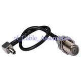 Superbat F Jack to TS9 plug RA pigtail cable RG174/RG316