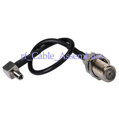 Superbat F Jack to TS9 plug RA pigtail cable RG174/RG316
