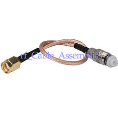 Superbat FME Jack Female to RP-SMA Plug adapter RF pigtail Cable RG316 for wifi antenna