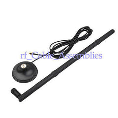 2.4GHz 15dBi Omni WiFi antenna RP-SMA male plug straight for wireless router