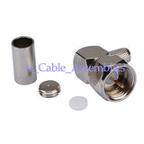 Superbat 50 F male plug Right Angle Crimp LMR195 RG58 RG400 RG142 cable RF Coax connector
