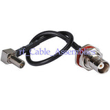 Superbat BNC jack female to MS-147 male plug right angle cable jumper pigtail 3G modem