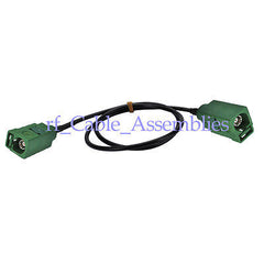 Superbat Fakra E green jack to jack pigtail cable for Car TV1
