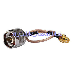 Superbat N male to RP-SMA female nut bulkhead pigtail cable RG316 for 3G WIFI antenna