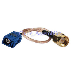 Superbat Fakra female  C  to SMA male pigtail Cable for wireless