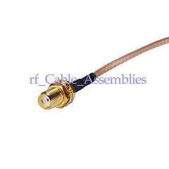 Superbat 10pcs RF SMA female bulkhead with nut pigtail RG316 Antenna Extension Cable 15cm
