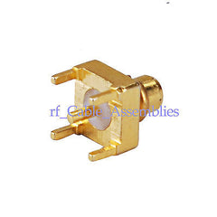 Superbat MMCX male Plug thru hole PCB Mount center solder post RF connector straight