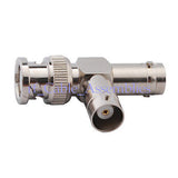 BNC-T-Stecker, 1 BNC-Stecker auf 2 BNC-Buchsen, Video-Splitter-Adapter
