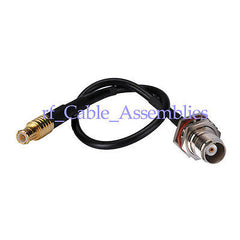 Superbat 10pcs MCX male to TNC female jack bulkhead pigtail coaxial coax cable RG174 15cm