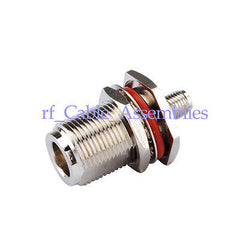 SMA Jack to N Jack bulkhead O-ring straight