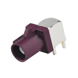 Superbat Fakra SMB Plug PCB mount angled Male connector Purple for GSM,GPS systems