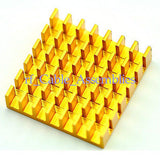 10PCS 22x22x6MM High Quality golden slotted Aluminum Heat Sink Router Computer