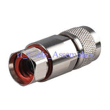 N Plug male connector for Corrugated copper 1/2  cable