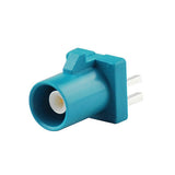 Superbat Fakra Plug End Launch PCB mount Waterblue Neutral Code RF connector