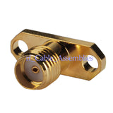 SMA 2 hole panel mount Flange female with solder Post terminal RF connector