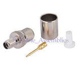 RP-SMA female plug center crimp RG8 RG165 LMR400 RG213 RF connector adapter