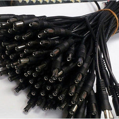 10X Single Head DC Power Cable 5.5x2.1mm Male to Stripped End CCTV LED Lighting