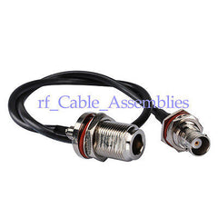 Superbat Wifi Antenna Cable BNC female bulkhead to N jack RF pigtail KSR195 1M for wlan