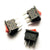 10X 2-Way/Position Rocker Power Switch 3A 250V Boatlike Switch 3 Pin Red Square