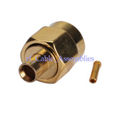 RP-SMA Solder male (female pin) connector for .086" RG405 cable