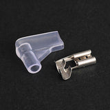 10X 4.8 /6.3mm Female Right Angle Spade Brass Terminal Connector+ Insulate Case