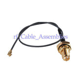 Superbat IPX / u.fl to RP SMA female bulkhead O-ring pigtail 1.37mm cable for PCI Wifi