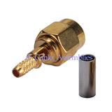 SMA Crimp male RF Connector for RG178, 1.13mm, 1.37mm  RF cable