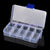 Compact Adjustable 10 Compartments Plastic Storage Box Jewelry Tool Container