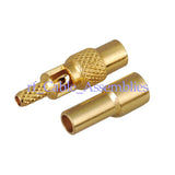 Superbat MMCX Crimp Female Straight RF connector for Coax Cable 1.13mm,1.37mm RG178