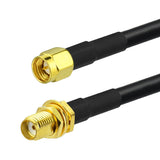 2X Superbat SMA plug male to SMA jack female Straight RF connector adapter KSR195 cable 3M