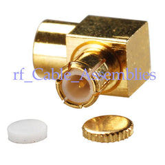 Superbat MCX Solder male Right Angle Connector for RG402 Cable