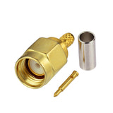 Superbat 50ohm DC-6GHz SMA Male RF Connector Crimp Attachment for RG174 RG316 Gold Plated