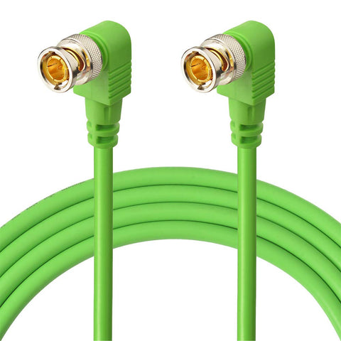 Superbat 3G/6G SDI Cables - Right Angle BNC Male To Male 6ft (2-Pack)