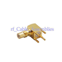 SMC Panel PCB Mount Right Angle 90 degree Gold SMC Male Right Angle RF Connector