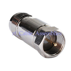 TNC Female Jack to F-Type Male Plug Coax Straight RF Adapter connector for wifi