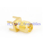 15pcs RP-SMA Jack(male pin) thru hole PCB Mount solder post RF connector adapter