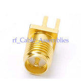 RP-SMA End Launch Jack(male pin) PCB Mount solder post