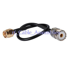 10x SO239 UHF female Jack to SMA male plug connector Pigtail cable RG174 WiFi