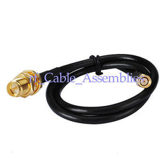 Superbat RP-SMA plug to RP-SMA Jack Pigtail cable RG58 Wifi Antenna