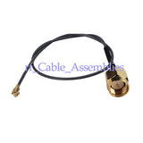 Superbat IPX / u.fl to SMA male plug pigtail, Cable 1.37mm 50 Ohm 20cm for Wireless
