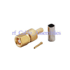 25 SMC Female Jack Straight Crimp For RG174 RG179 RG316 RG188 Cable RF Connector