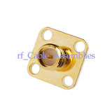 RP SMA Jack,4 Hole Panel Mount, Solder Cup Connector