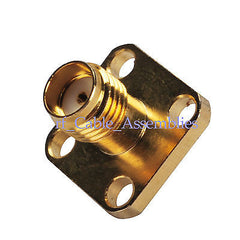 SMA 4 hole panel mount jack with solder cup RFconnector