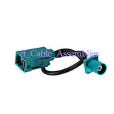 Superbat Fakra Jack to Fakra Plug RG174  Z  RF Pigtal cable