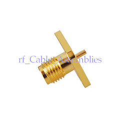 SMA RF Connector 4 hole panel Jack solder Post terminal RF Coaxial Connector