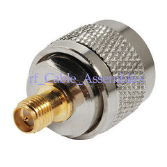 10pcs RP-N plug male female pin to RP-SMA jack male pin RF connector adapter