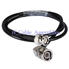 Superbat BNC plug to BNC plug male right angle pigtail cable RG58 for IEEE 802.11 WLAN