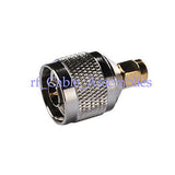 10pcs N-Type male plug to SMA male plug straight RF connector adapter